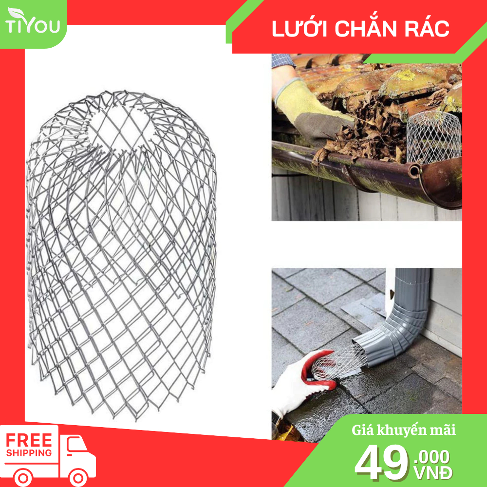 Lưới Chắn Rác Máng Xối Thông Minh - Ngăn Lá Cây, Động Vật, Chống Tắc Nghẽn Ống Thoát Nước Hiệu Quả -