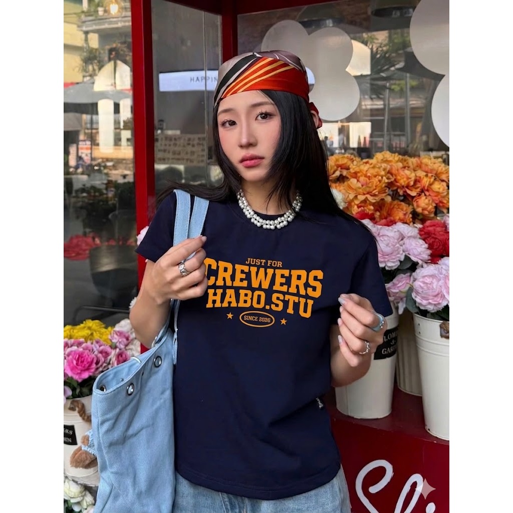 HABO STORE18 Áo Thun Babytee CREWERS HABO.STU Cotton 100% 250gsm Cổ Tròn Nữ Mềm Mại Co Giãn, Form Ôm Tôn Dáng | BigBuy360 - bigbuy360.vn