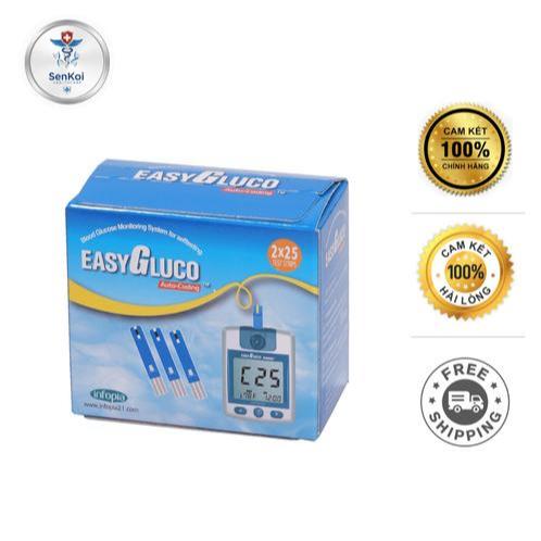 Hộp 50 que đường huyết Easy Gluco Hàng chính hãng