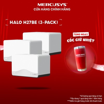 Mercusys Halo H27BE Mesh Wi-Fi 7 BE3600 | Tốc độ 3.6Gbps, Multi-Gigabit, MLO