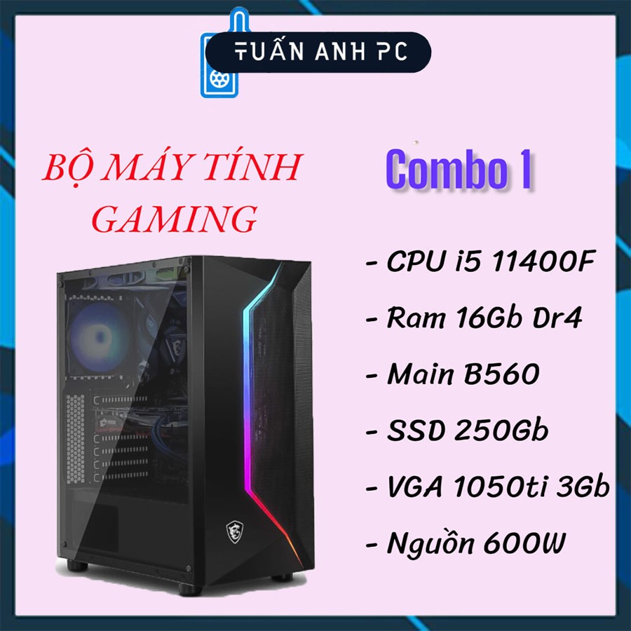 Máy Tính Gaming I5 11400F, Main B560, VGA tùy chọn