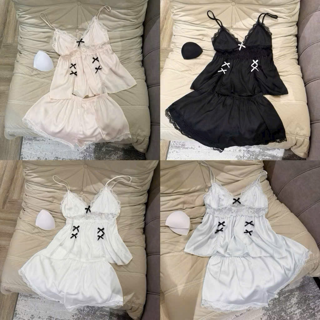 Bộ ngủ nơ xinh 9255 mới e về sll  Sz M L