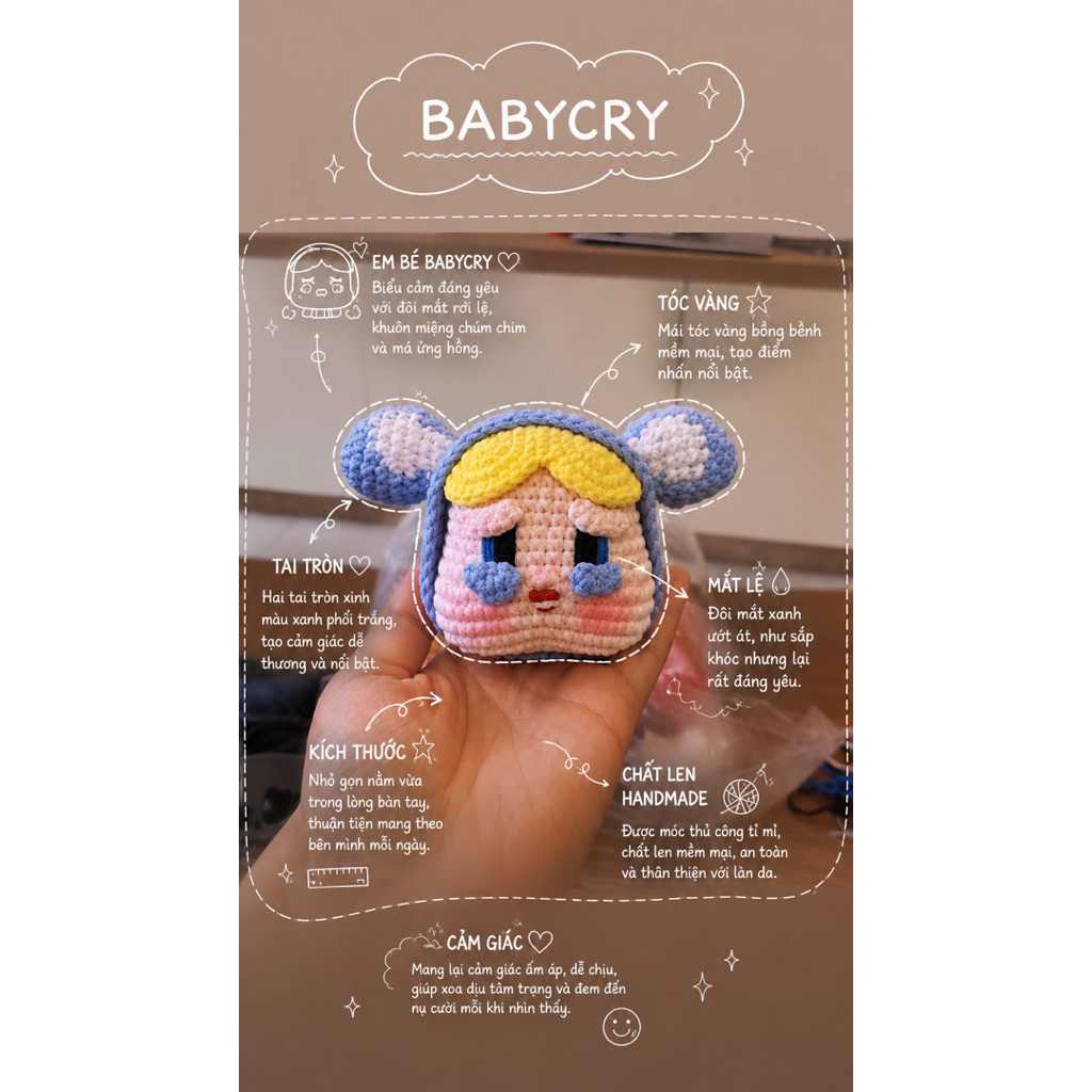 Móc Khoá Crybaby