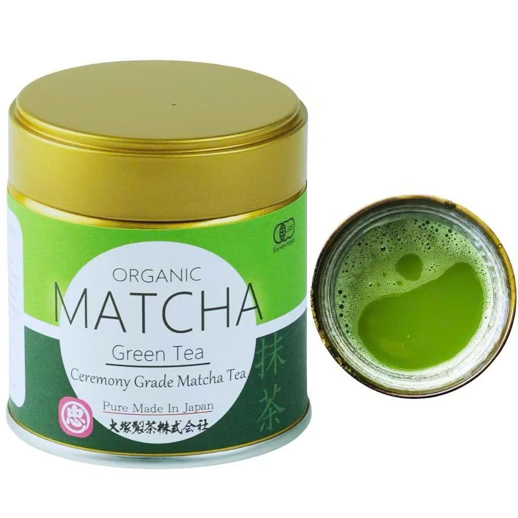 Bột Trà Xanh Matcha Hữu Cơ Otsuka Nhật Bản 30G – JAS Organic, Ceremony Grade, Pha Uống Matcha Latte