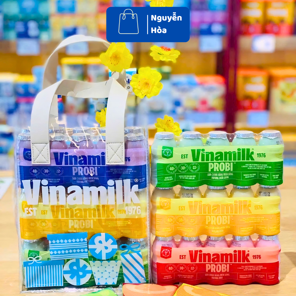 [MUA 10 TẶNG 1 TÚI] Lốc Sữa Chua Uống Vinamilk Probi 65ML Tặng Ngay 1 Túi Xách Thời Trang