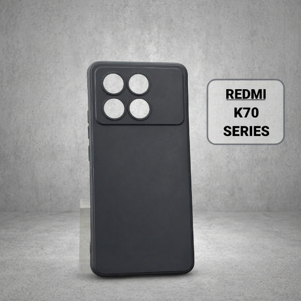 Ốp lưng Redmi K70, K70e, K70 Pro, K70 Ultra  trơn màu đen | Ốp lưng điện thoại Xiaomi bảo vệ camera 