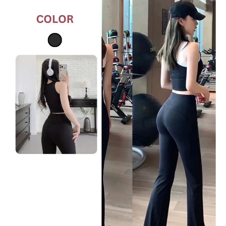 QUẦN LEGGING ỐNG LOE NÂNG MÔNG CHẤT UMI HÀN CAO CẤP GHEN BỤNG SIÊU TÔN DÁNG - T2K MAX