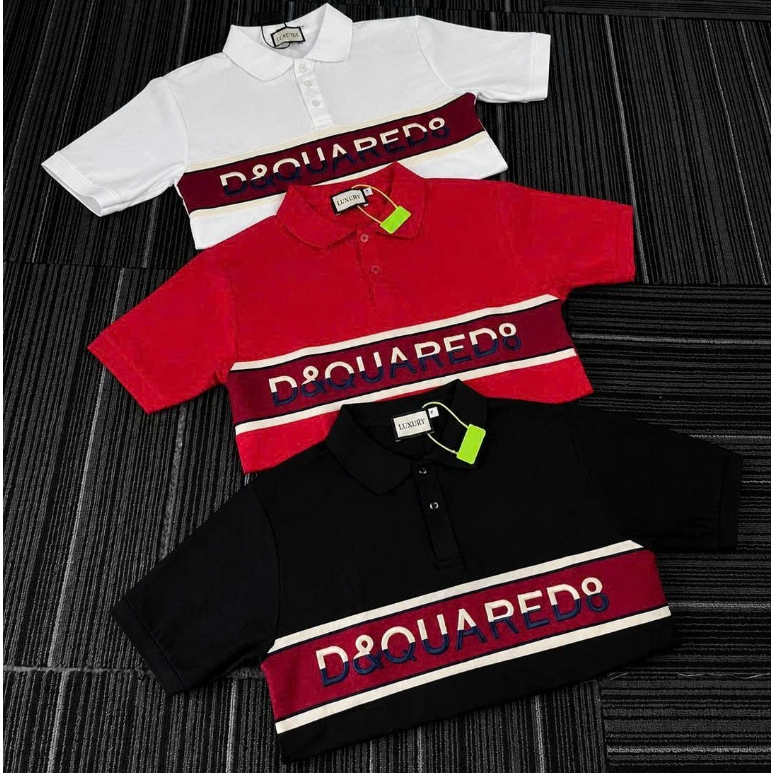 Áo POLO nam nữ têu họa tiết 3 màu  mới chất cotton  dày dặn fom rộng cổ cao hàng cao câp_BHSTORE