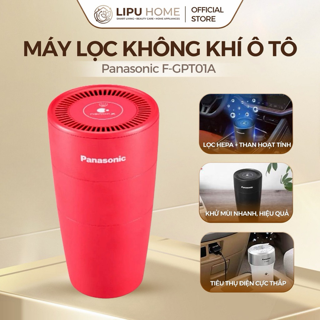 Máy lọc không khí khử mùi xe hơi xe ô tô Panasonic F-GPT01A - Chính hãng TỒN KHO 2021 BẢO HÀNH 12 TH
