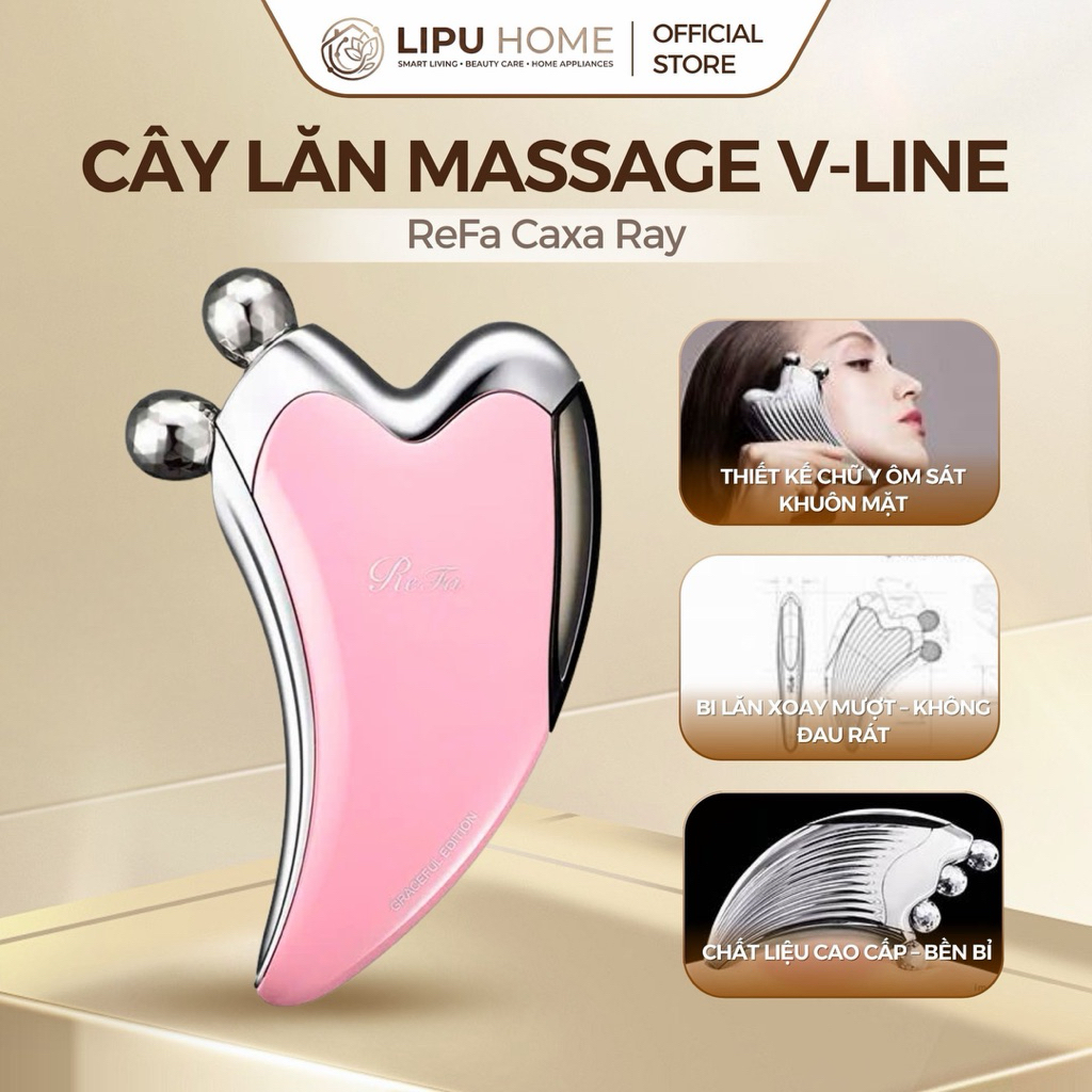 ReFa Caxa Ray - Cây lăn massage mặt tạo V-line - ĐẾN TỪ NHẬT BẢN HÀNG GIÁ CHUẨN CHÍNH HÃNG