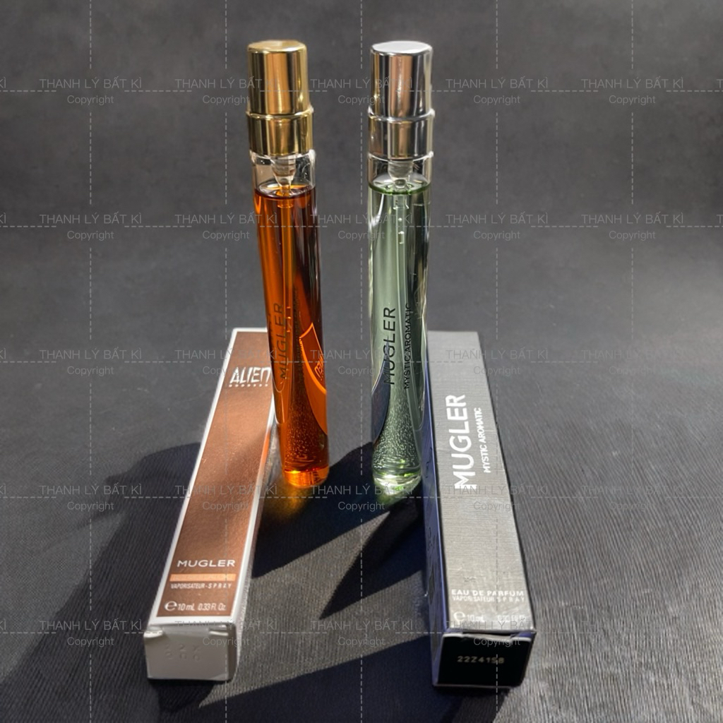(AUTH-2HAND) SET 2 ỐNG NƯỚC HOA MINI TRAVEL SIZE MUGLER GODDESS-MYSTIC AROMATIC NƯỚC HOA NỮ NƯỚC HOA