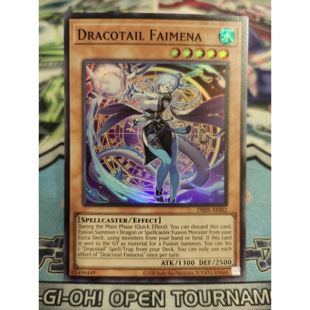 Thẻ bài Yugioh chính hãng - Dracotail Faimena - DBJH-AE002 - Super Rare