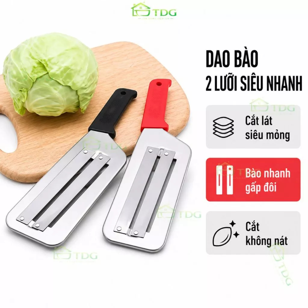 Dao bào rau củ 2 lưỡi TDHome dao thái rau củ cắt lát đa năng dao bào lưỡi kép sắc bén