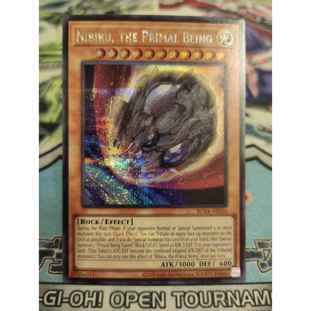 Thẻ bài Yugioh chính hãng - Nibiru, the Primal Being - RC04-AE016 - Secret Rare