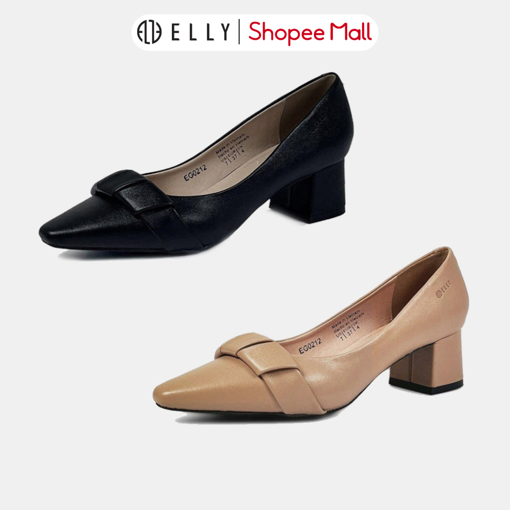 Giày Cao Gót Nữ ELLY Cao Cấp Thời Trang Mũi Nhọn Bít Mũi Êm Chân Đi Làm Đi Tiệc Công Sở – EG212