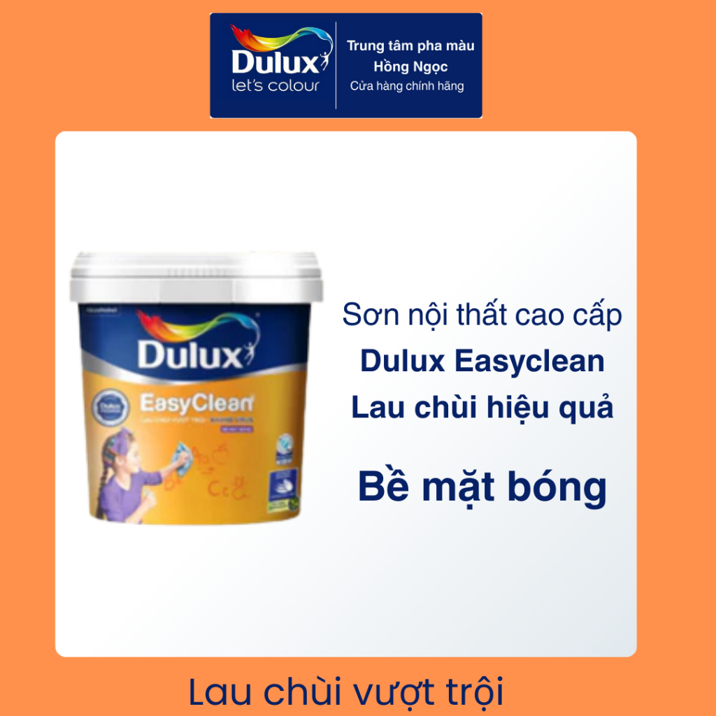 Sơn nước trong nhà DULUX EASYCLEAN, bề mặt bóng (5 LÍT)