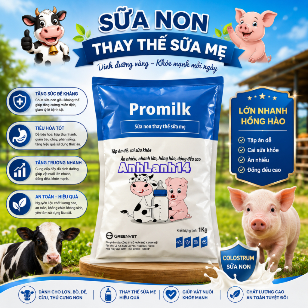 Promilk (sữa non thay thế sữa mẹ) 1kg