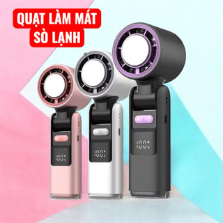 Quạt Tích Điện Cầm Tay Hàng Loại 1 Gập 90 Độ,Làm Mát Sò Lạnh Siêu Tốc.Pin Trâu 199 Cấp Gió