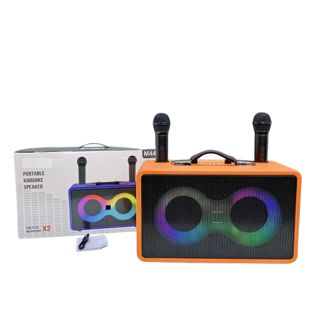 Loa Bluetooth Karaoke Xách Tay M4402 Chính Hãng JBK Công Suất 100W, tặng kèm 2 mic hát karaoke cực h