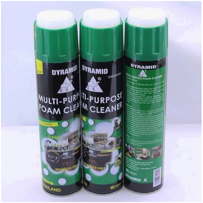 Chai xịt bọt vệ sinh nội thất DYRAMID (650ml), Sử dụng cho taplo, trần nỉ, ghế da ô tô, và các vật d