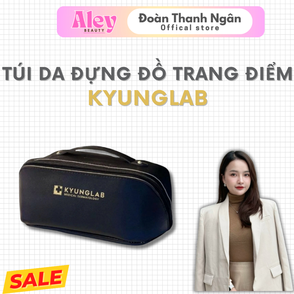 [ CHÍNH HÃNG ] Túi Da Đựng Đồ Trang Điểm Hàn Quốc KYUNGLAB