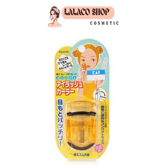Bấm Mi Nhựa KAI Eyelash Curler KQ-0153 (Màu Vàng) Compact Eyelash Curler