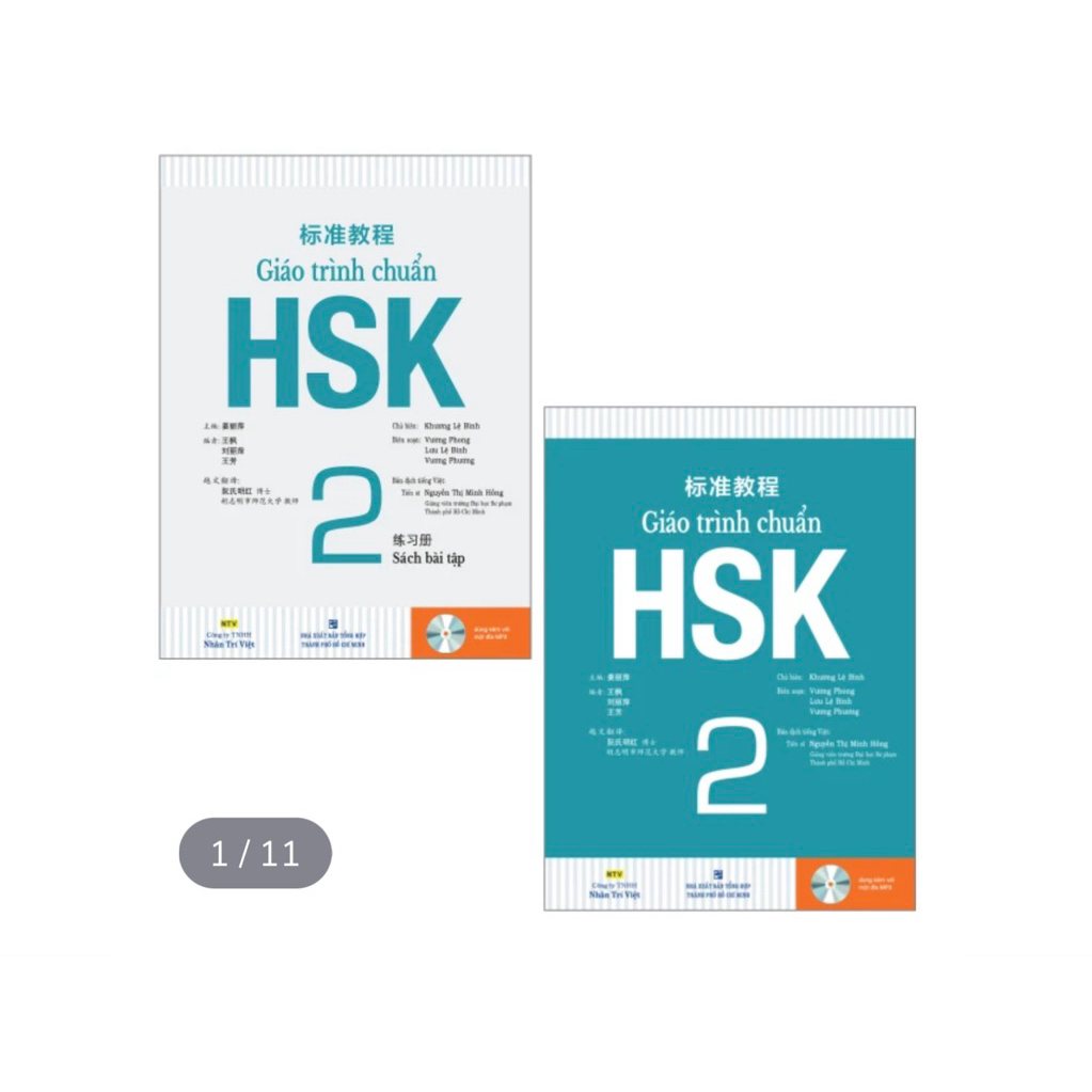 bộ sách HSK2 in màu Audio MP3 sách bài học + sách bài tập