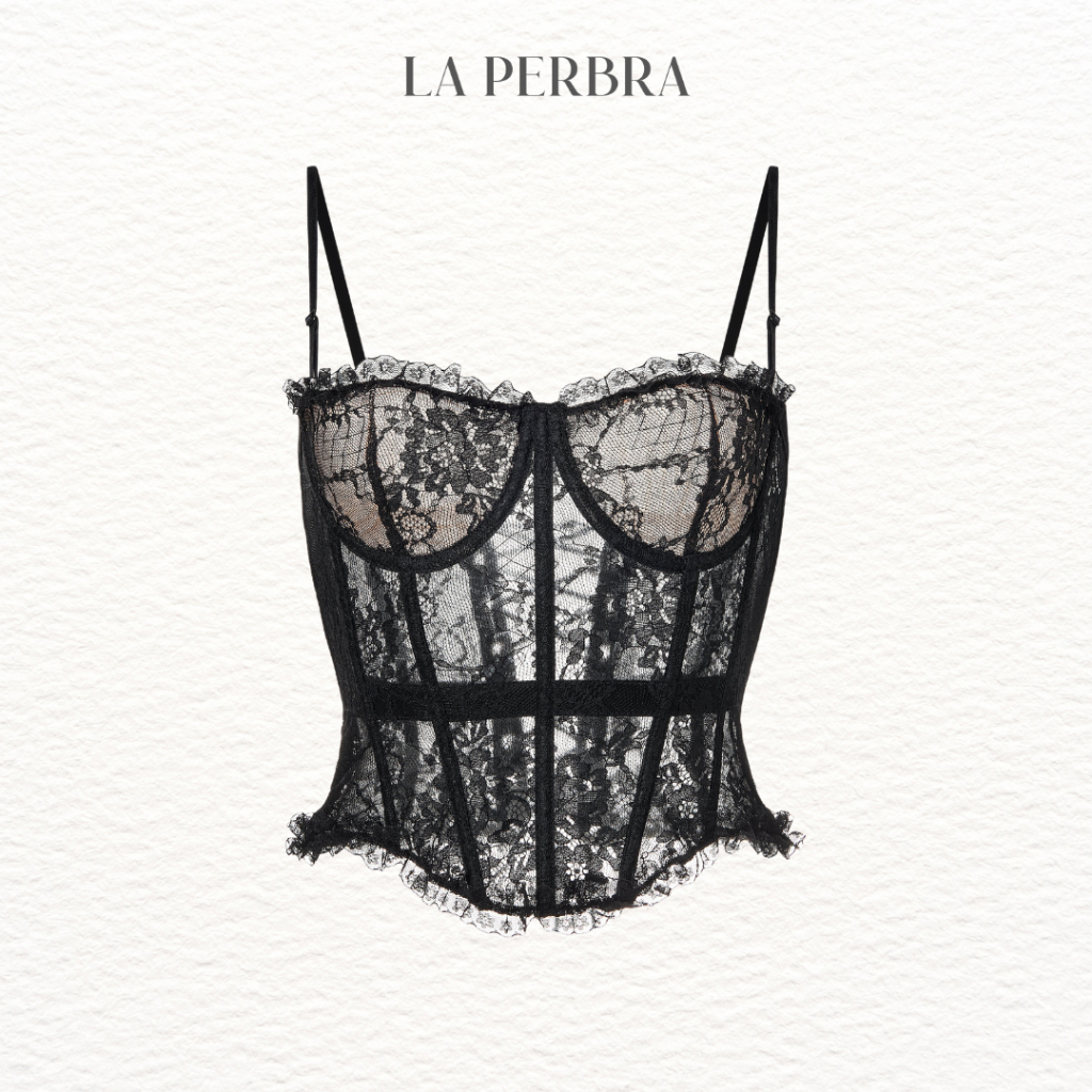 Angel | Áo Corset Nữ Ren Viền Bèo Sang Trọng - LA PERBRA studio