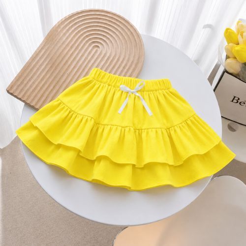 Chân váy bé gái xoè 2 tầng CV230 Thun Cotton 10-38kg Có Quần Bảo Hộ Vải Mềm Mát Co Giãn Tốt