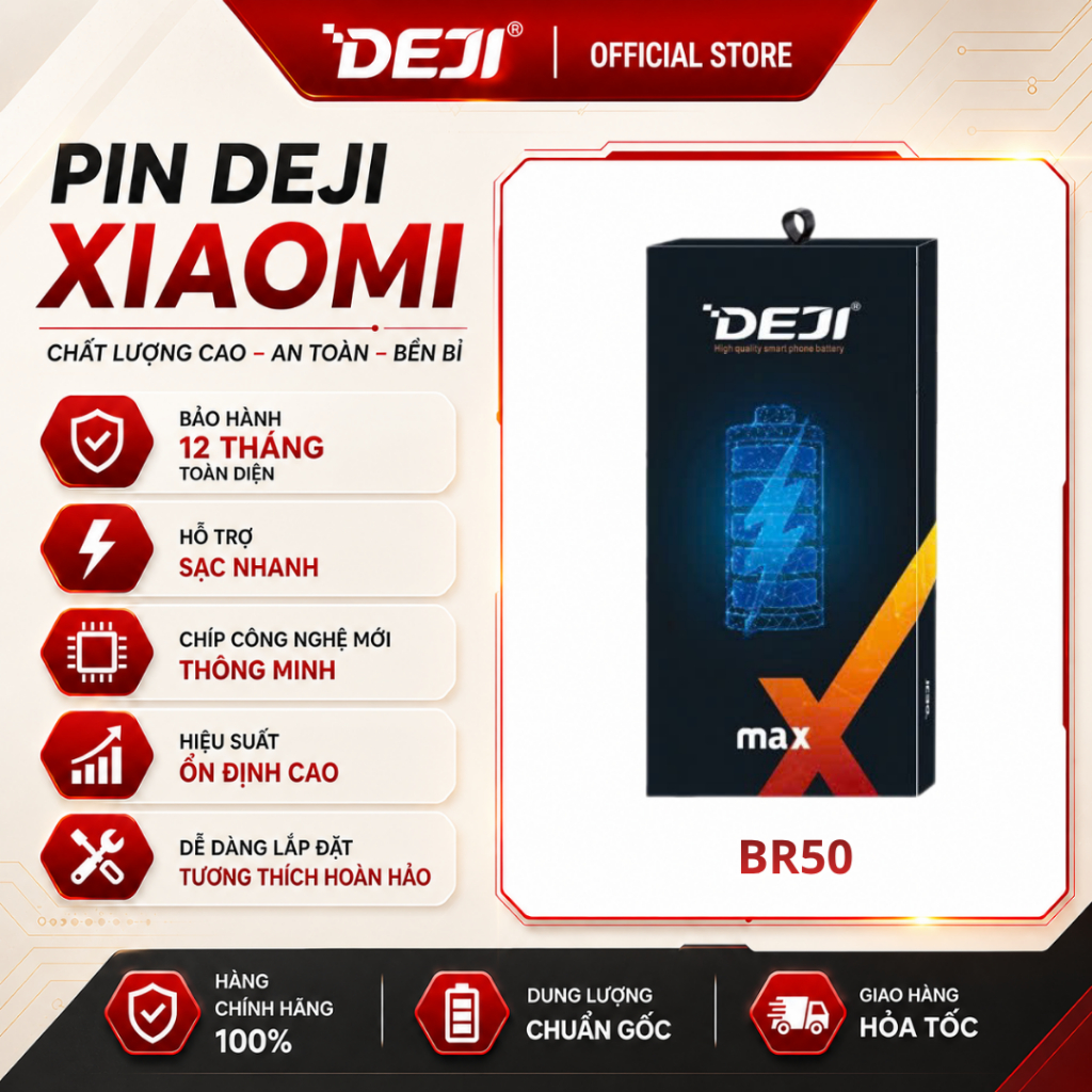 Pin Deji Xiaomi Redmi Note 14 4G (5500mAh) | BR50