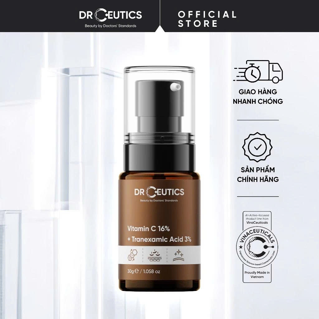 DRCEUTICS Serum Vitamin C 16% DrCeutics Ngăn Ngừa Lão Hóa Và Làm Sáng Da (30ml)