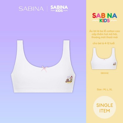 Áo Lót Không Mút Màu Trắng Cho Trẻ Mẫu Giáo Hoặc Tiểu Học Sabinie By Sabina SBG442WH