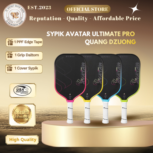 Sypik Avatar Ultimate Pro Quang Dzuong | Pickleball Paddle, Cao Cấp | Raw Carbon, SYCORE All-Foam
