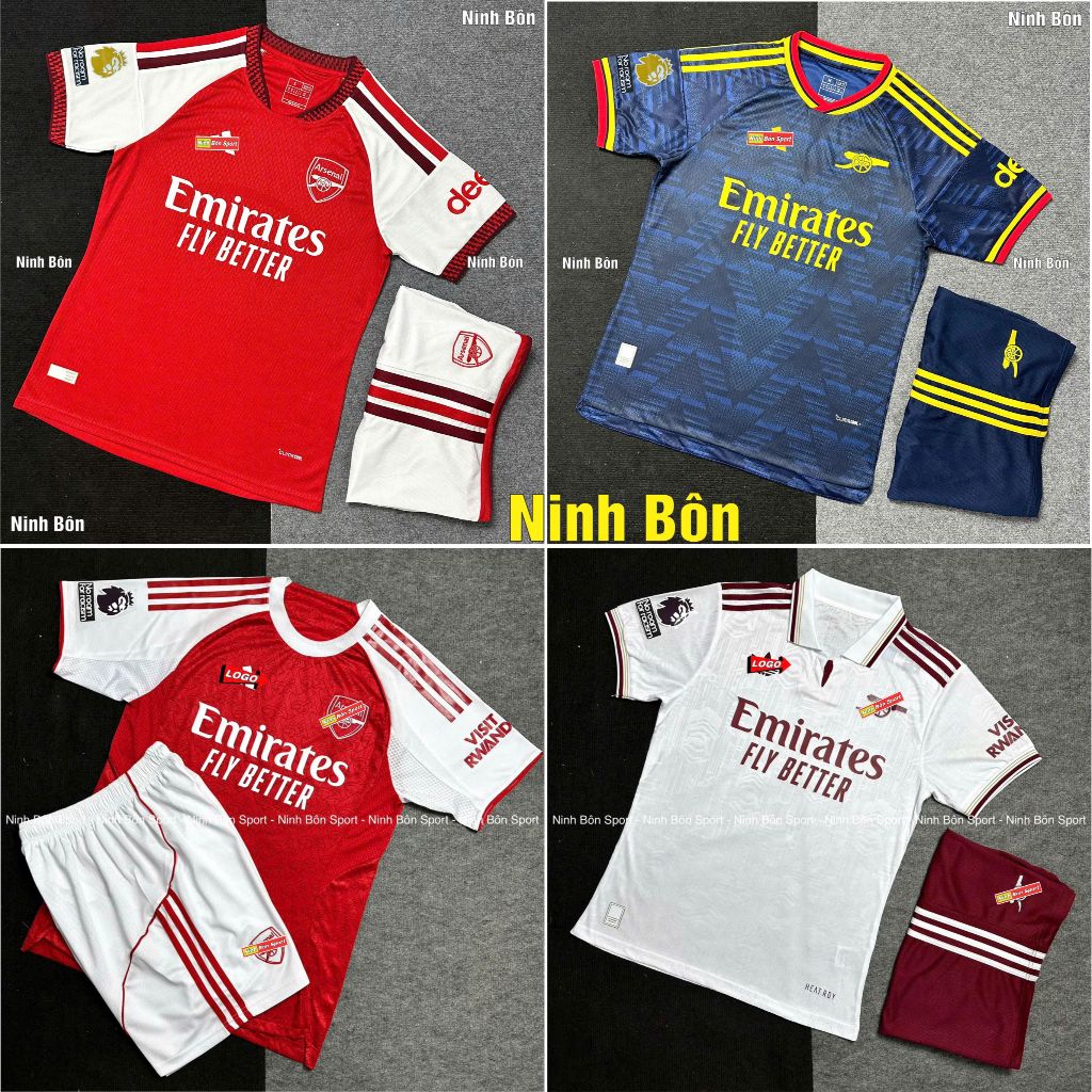 Bộ Quần Áo Bóng Đá Arsenal, Áo Đá Banh CLB Arsenal 25/26 - Vải Polyester Gai Thái Cao Cấp