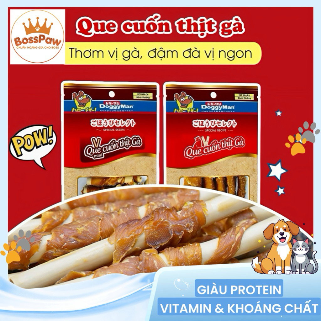 Que cuốn thịt gà 10 cây - DoggyMan