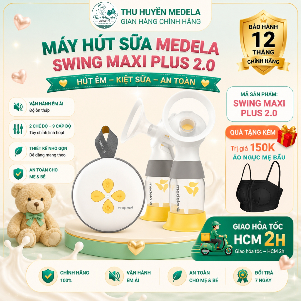 Máy Hút Sữa Swing Maxi Flex Like New - Bảo Hành 12 Tháng | Shop Thu Huyền Medela
