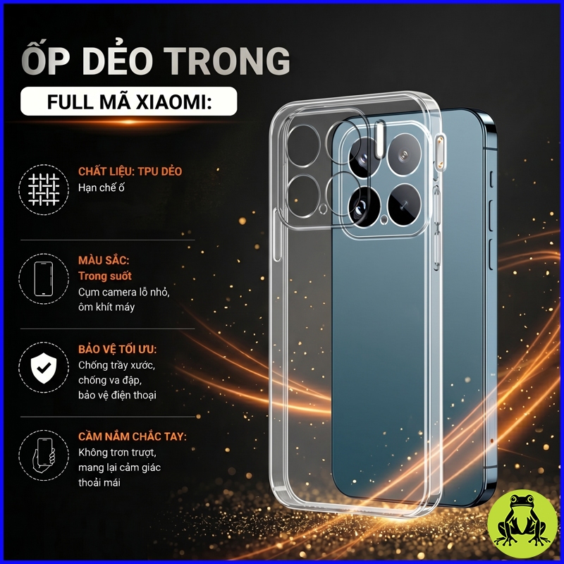 Ốp lưng dẻo trong suốt TPU Xiaomi Mi 15/ Mi 15s/ Mi 15Pro/ Mi 15 Ultra ... Ultra Pro, hạn chế ố vàng