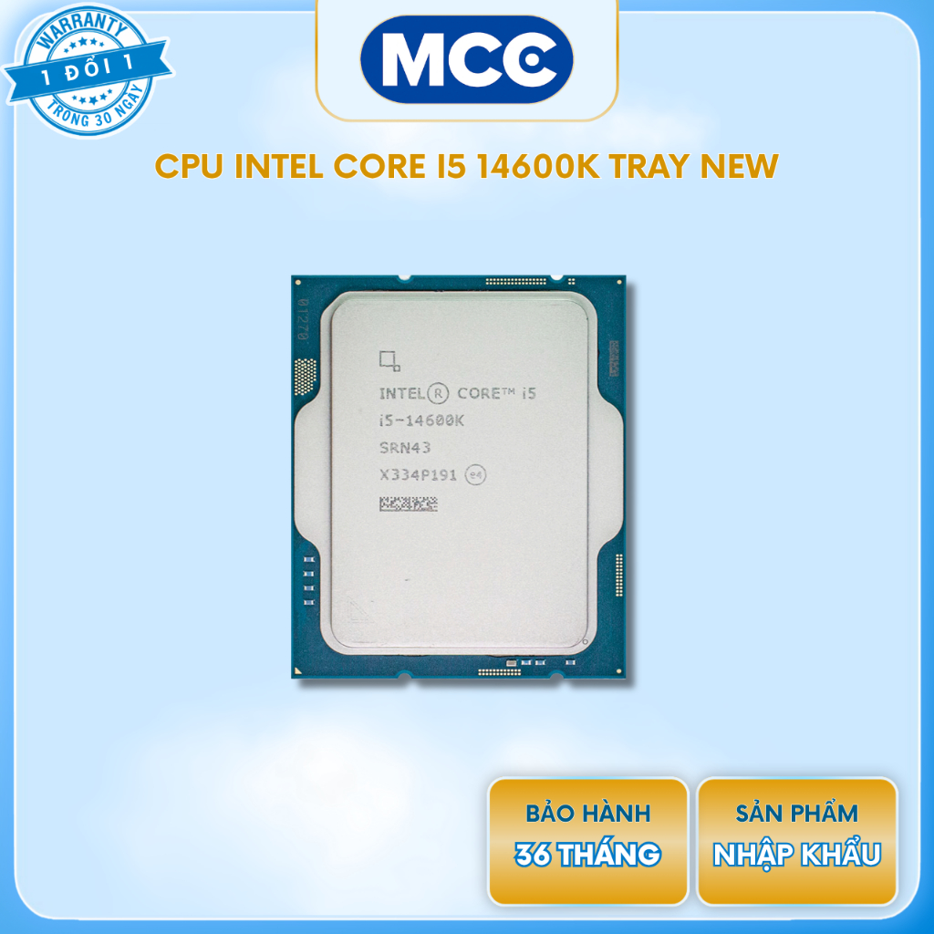 CPU Intel Core I5 14600K / 14600KF Tray NEW ( Full VAT )