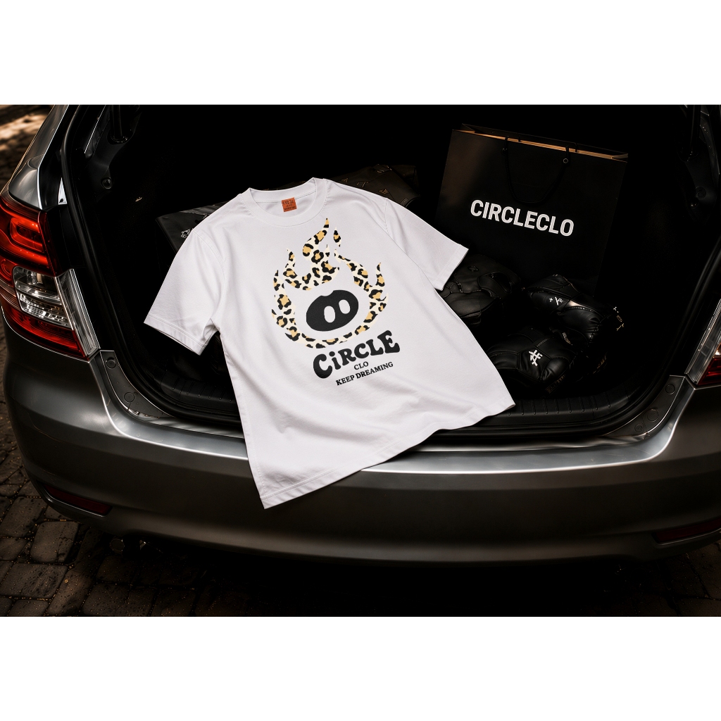 Áo Thun Leopard Black Devil Flame Circle Logo Unisex Cotton Cao Cấp - THE CIRCLE VN
