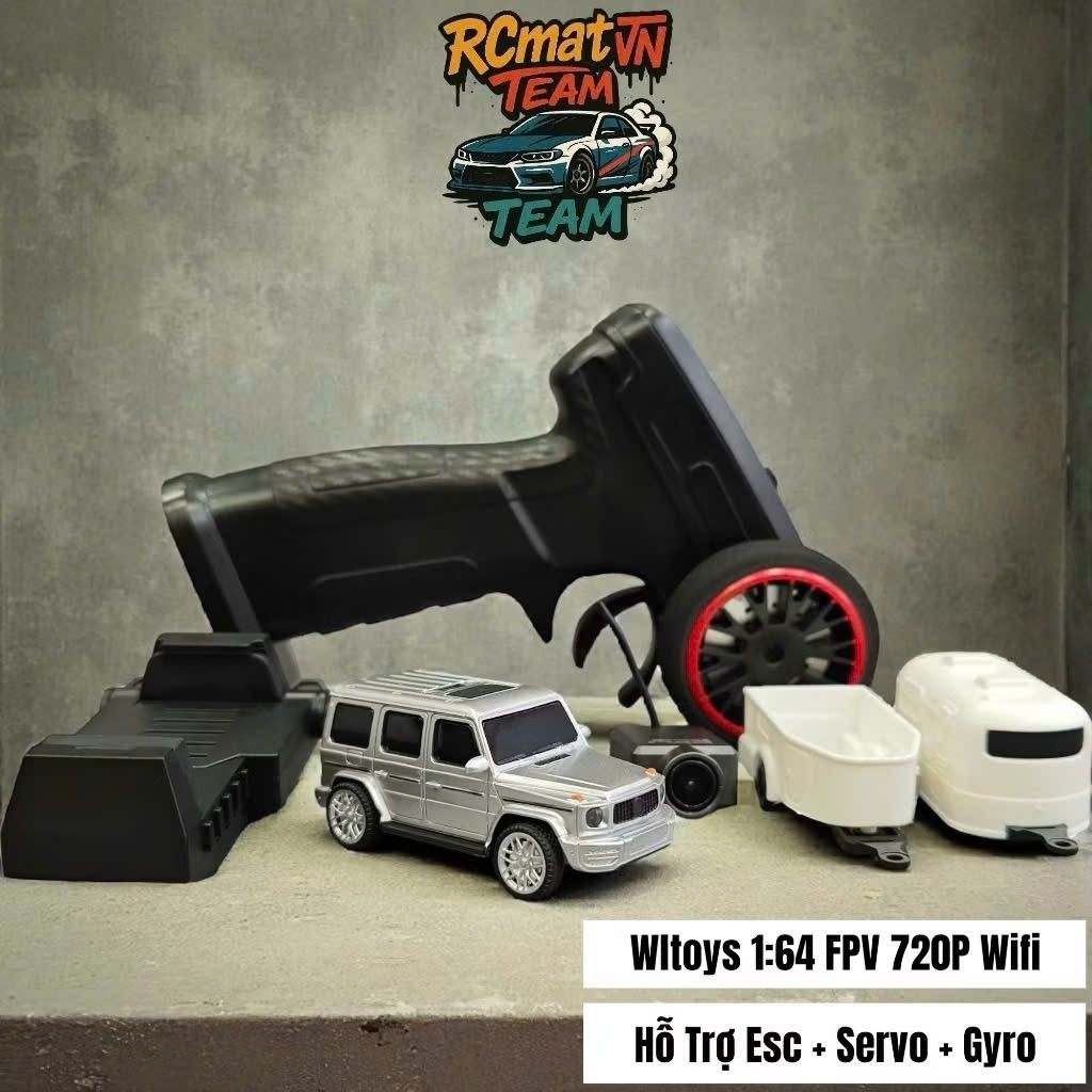 XE ĐIỀU KHIỂN MINI 1/64 FPV WLTOYS 6401 – CAMERA 720P SIÊU NÉT