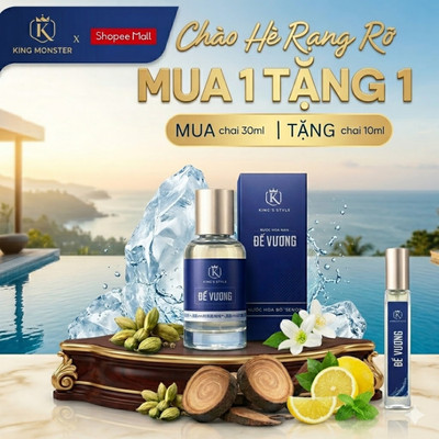 [Tặng dây sữa tắm] Nước hoa nam lưu hương KINGMONSTER - Hương thơm mạnh mẽ lôi cuốn, lưu hương tới 8h