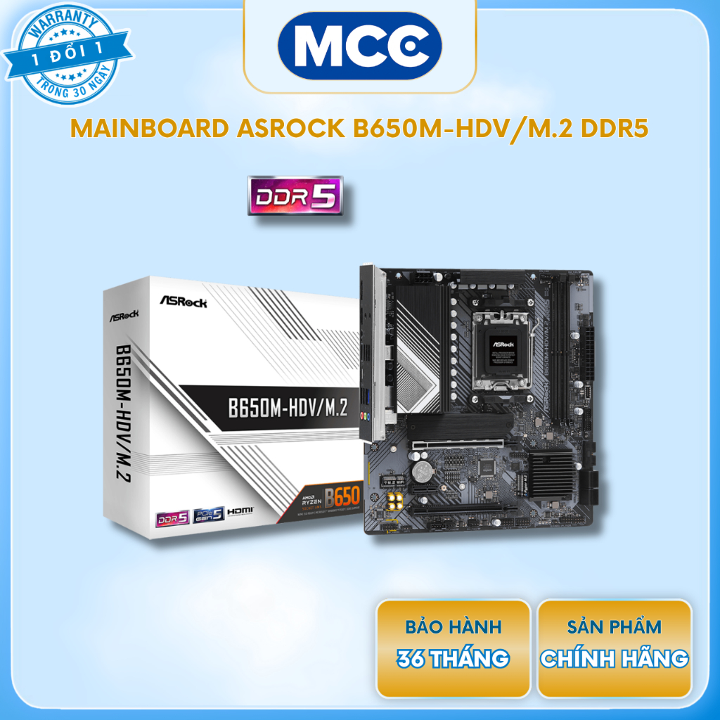 Mainboard ASRock B650M-HDV/M.2 DDR5 ( AM5 - mATX )