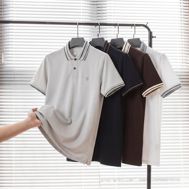 Áo polo nam SMART FLEX TORANO trơn bo kẻ, mềm mịn, giữ phom hoàn hảo HSTP903 | BigBuy360 - bigbuy360.vn