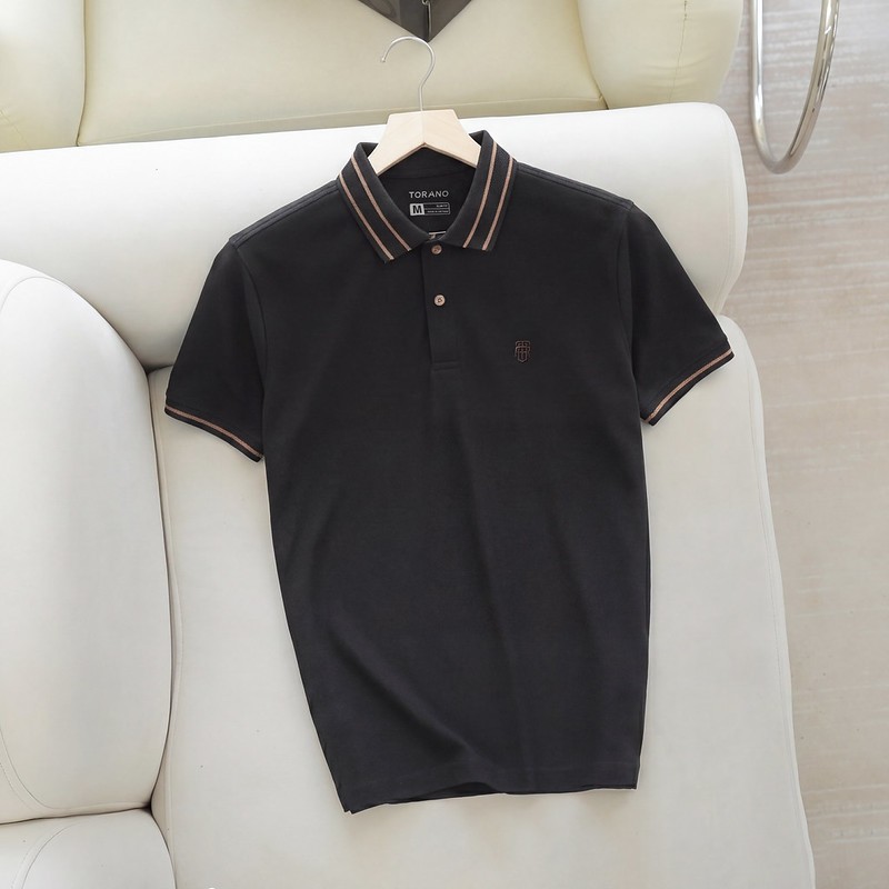 Áo polo nam SMART FLEX TORANO trơn bo kẻ, mềm mịn, giữ phom hoàn hảo HSTP903 | BigBuy360 - bigbuy360.vn