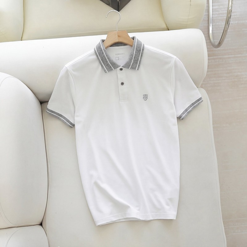 Áo polo nam SMART FLEX TORANO trơn bo kẻ, mềm mịn, giữ phom hoàn hảo HSTP903 | BigBuy360 - bigbuy360.vn