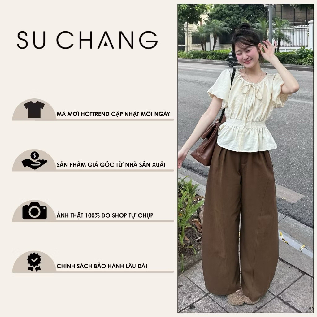 Áo Sơ Mi Cộc Tay Cổ Tròn Tay Bồng Chun Lưng A855 KENCO clothing Thời Trang Nữ SG | BigBuy360 - bigbuy360.vn
