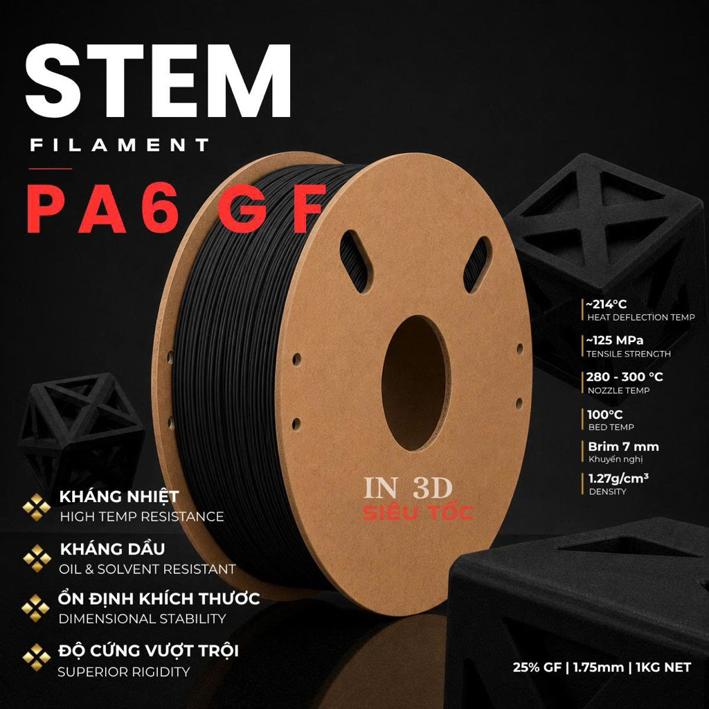 Sợi nhựa in 3D PA6-GF STEM Filament