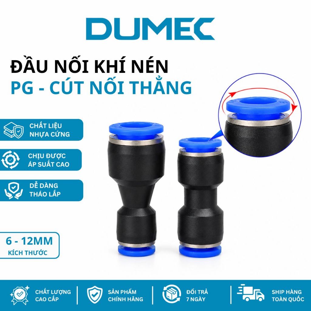 Đầu Nối Nhanh Chuyển Đổi PG, Chuyển Đổi Thẳng PG6/PG8/PG10/PG12, Cắm Khí Nén Phun Sương, Bền Bỉ Chịu