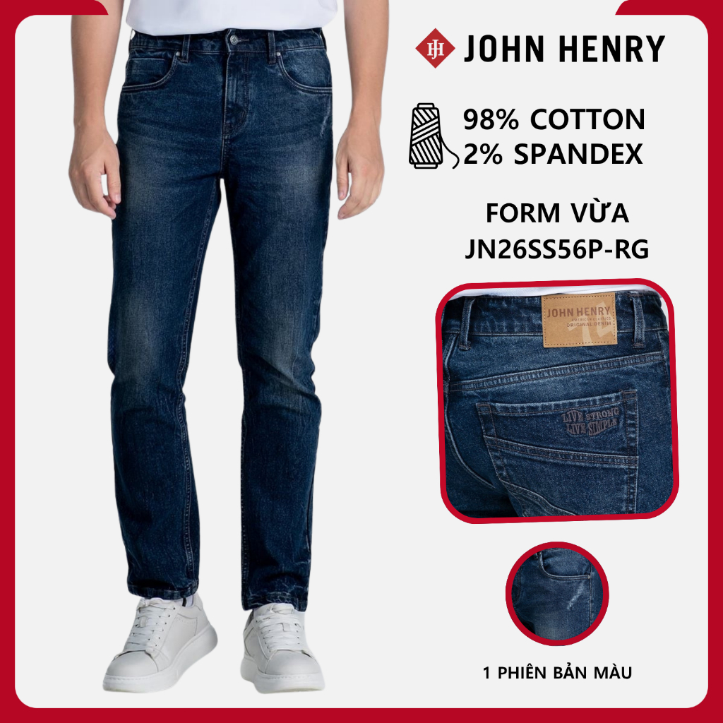 Quần Jeans Nam Form Vừa JN26SS56P-RG - JOHN HENRY