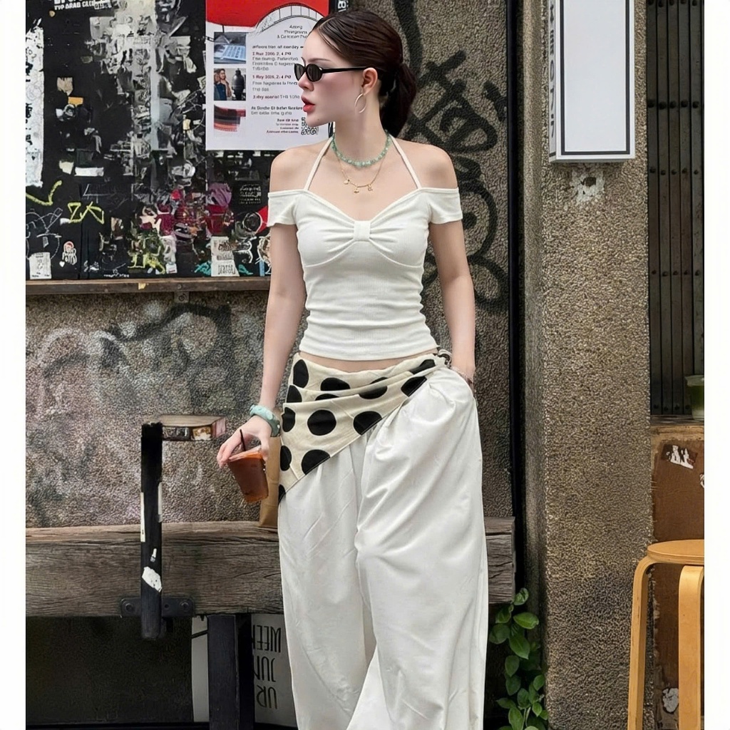 [DEAL ĐÓN HÈ] Áo Trễ Vai Kiểu Nữ Dây Buộc Cổ Yếm Phối Nơ Xoắn Ôm Body Nữ Tính Nhiều Màu Basic - Giveme.clothing_saigon | BigBuy360 - bigbuy360.vn